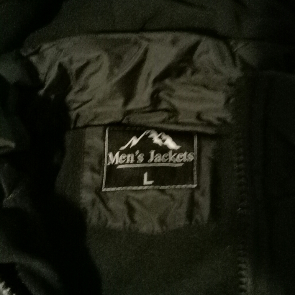 Fleece lined men's jacket removable hood L - Picture 5 of 12